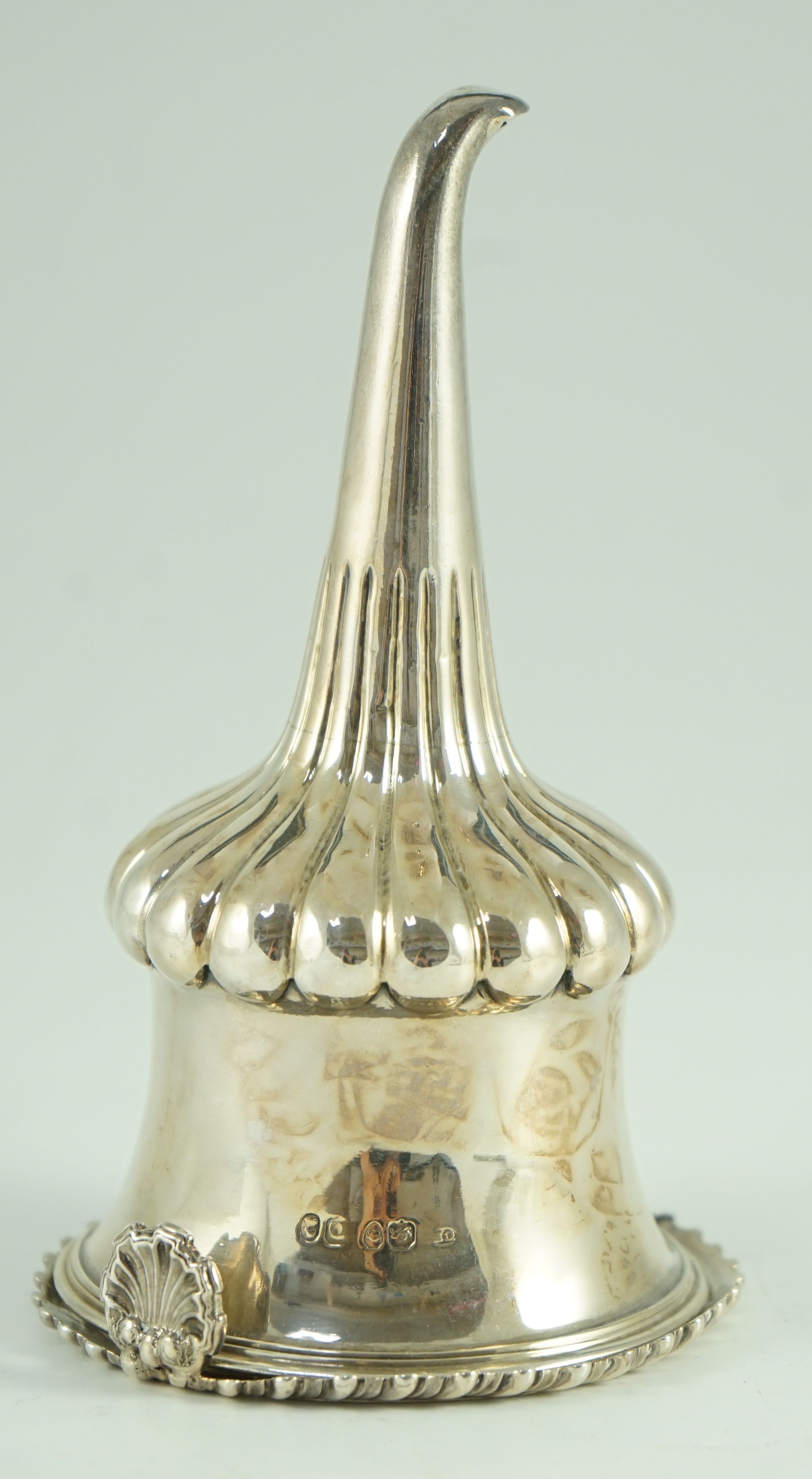 A late George IV silver wine funnel by Charles Fox II